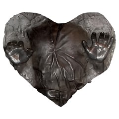 Han Solo In Carbonite Large 19  Premium Flano Heart Shape Cushions