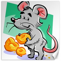 Mouse Cheese Tail Rat Mice Hole Canvas 12  X 12 