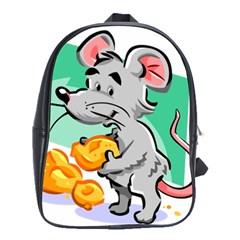 Mouse Cheese Tail Rat Mice Hole School Bag (large)