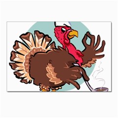 Turkey Chef Cooking Food Cartoon Postcards 5  X 7  (pkg Of 10)