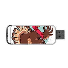 Turkey Chef Cooking Food Cartoon Portable Usb Flash (one Side)