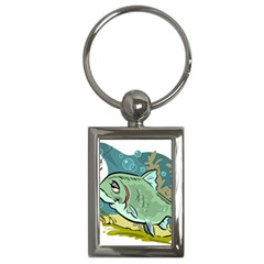 Fish Hook Worm Bait Water Hobby Key Chain (rectangle) by Sarkoni