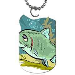 Fish Hook Worm Bait Water Hobby Dog Tag (two Sides) by Sarkoni