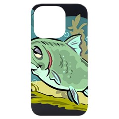 Fish Hook Worm Bait Water Hobby Iphone 14 Pro Black Uv Print Case by Sarkoni