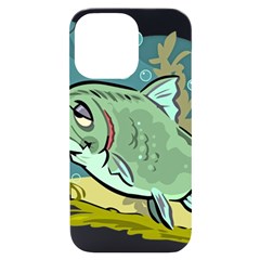 Fish Hook Worm Bait Water Hobby Iphone 14 Pro Max Black Uv Print Case by Sarkoni