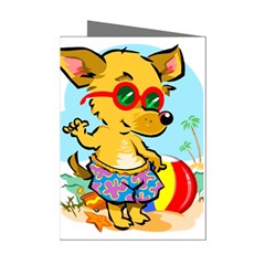 Beach Chihuahua Dog Pet Animal Mini Greeting Cards (pkg Of 8) by Sarkoni