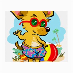 Beach Chihuahua Dog Pet Animal Small Glasses Cloth