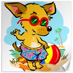 Beach Chihuahua Dog Pet Animal Canvas 20  X 20  by Sarkoni