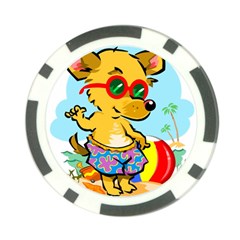 Beach Chihuahua Dog Pet Animal Poker Chip Card Guard by Sarkoni