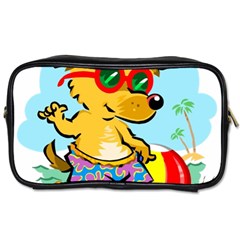 Beach Chihuahua Dog Pet Animal Toiletries Bag (two Sides)