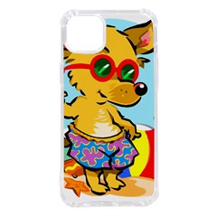 Beach Chihuahua Dog Pet Animal Iphone 14 Plus Tpu Uv Print Case by Sarkoni