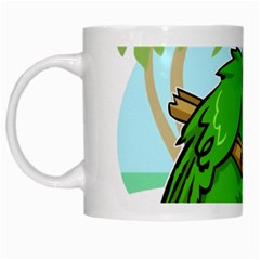 Parrot Hat Cartoon Captain White Mug by Sarkoni