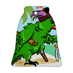 Parrot Hat Cartoon Captain Bell Ornament (two Sides)