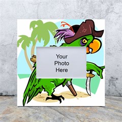 Parrot Hat Cartoon Captain White Box Photo Frame 4  X 6  by Sarkoni