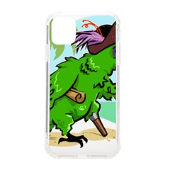 Parrot Hat Cartoon Captain Iphone 11 Tpu Uv Print Case by Sarkoni