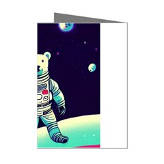 Bear Astronaut Futuristic Mini Greeting Cards (pkg Of 8)