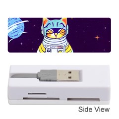 Cat Astronaut Space Retro Universe Memory Card Reader (stick) by Bedest