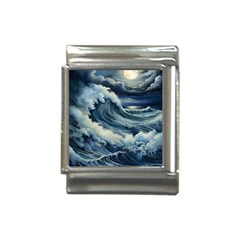 Waves Storm Sea Moon Landscape Italian Charm (13mm)