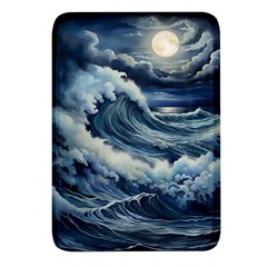 Waves Storm Sea Moon Landscape Rectangular Glass Fridge Magnet (4 Pack)