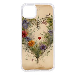 Heart Flowers Plant Iphone 14 Plus Tpu Uv Print Case