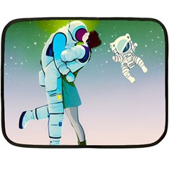 Astronaut Kiss Space Baby Fleece Blanket (mini) by Bedest