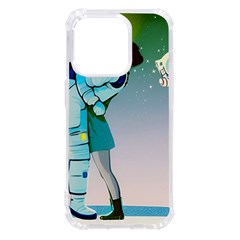 Astronaut Kiss Space Baby Iphone 14 Pro Tpu Uv Print Case by Bedest