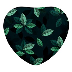 Foliage Heart Glass Fridge Magnet (4 Pack)