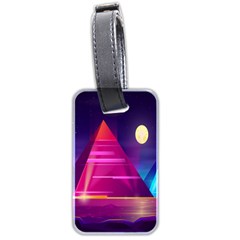 Egyptian Pyramids Night Landscape Cartoon Luggage Tag (two Sides)