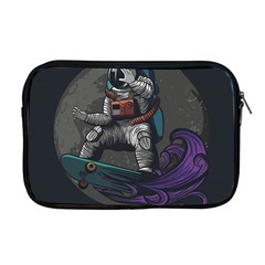 Illustration Astronaut Cosmonaut Paying Skateboard Sport Space With Astronaut Suit Apple Macbook Pro 17  Zipper Case by Ndabl3x