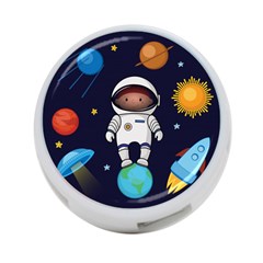 Boy Spaceman Space Rocket Ufo Planets Stars 4-port Usb Hub (one Side) by Ndabl3x