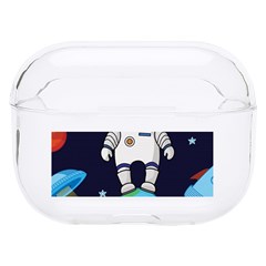 Boy Spaceman Space Rocket Ufo Planets Stars Hard Pc Airpods Pro Case by Ndabl3x