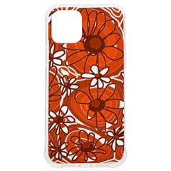 Mazipoodles Love Flowers - Burnt Orange Brown Iphone 12/12 Pro Tpu Uv Print Case by Mazipoodles