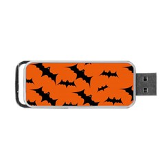 Halloween Card With Bats Flying Pattern Portable Usb Flash (one Side) by Hannah976