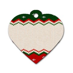 Merry Christmas Happy New Year Dog Tag Heart (one Side) by artworkshop