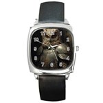 Owl Knight Square Metal Watch Front