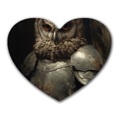 Owl Knight Heart Mousepad by goljakoff