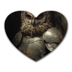 Owl Knight Heart Mousepad