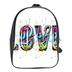 Graffiti Love School Bag (large) by essentialimage