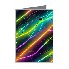 Vibrant Neon Dreams Mini Greeting Card by essentialimage