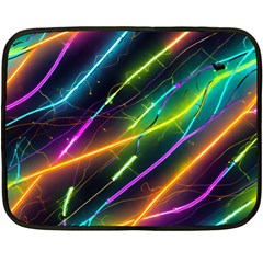 Vibrant Neon Dreams Two Sides Fleece Blanket (Mini)