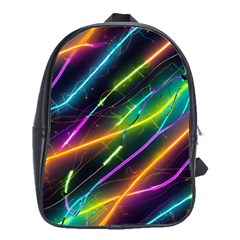 Vibrant Neon Dreams School Bag (large) by essentialimage