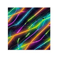 Vibrant Neon Dreams Square Satin Scarf (30  x 30 )