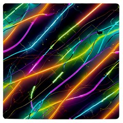 Vibrant Neon Dreams Uv Print Square Tile Coaster  by essentialimage