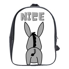 Donkey Ass Funny Nice Cute Floppy School Bag (large)
