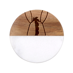 Donkey Ass Funny Nice Cute Floppy Classic Marble Wood Coaster (round) 
