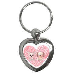 Paw Dog Pet Puppy Canine Cute Key Chain (heart) by Sarkoni