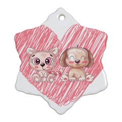 Paw Dog Pet Puppy Canine Cute Ornament (snowflake)