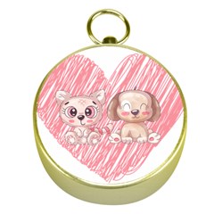 Paw Dog Pet Puppy Canine Cute Gold Compasses