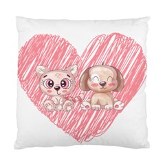 Dog Cat Animal Pet Heart Love Standard Cushion Case (two Sides)