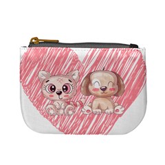 Dog Cat Animal Pet Heart Love Mini Coin Purse